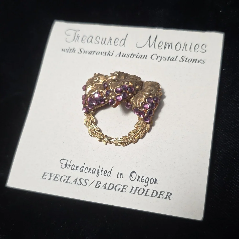 Treasured Memories Eyeglass/Badge Holder, Handcrafted In‎ Oregan 2000s #1062